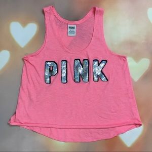 Victoria's Secret PINK | Sequin Pink Tank | XS